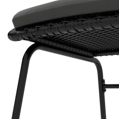 Outsunny Three-Piece Rattan Bistro Set - Black 