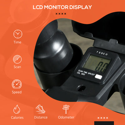 SPORTNOW Magnetic Indoor Cycling Bike, Exercise Bike with Silent Flywheel, LCD Display, Tablet Holder, Comfortable Seat 