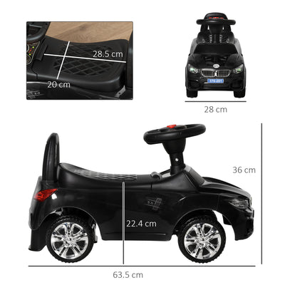 HOMCOM Ride on Car Baby Toddler Walker Foot to Floor Sliding Car Slider Black 