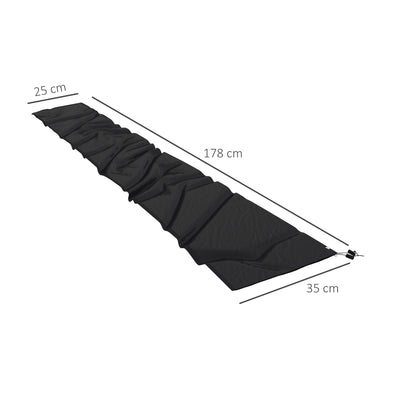 Outsunny Parasol Cover, Cantilever Umbrella Cover, Banana Umbrella Cover with Zipper for Outdoor Garden, Patio, Black 