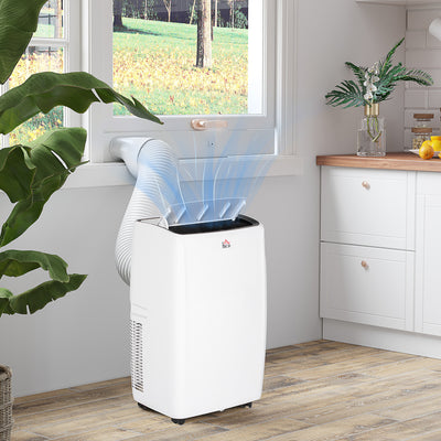 HOMCOM 12,000 BTU Mobile Air Conditioner, Grade A Rated - White 
