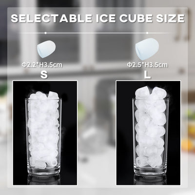 HOMCOM 12kg Countertop Ice Machine, with Scoop 