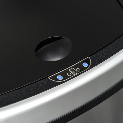 HOMCOM Stainless Steel Kitchen Sensor Dustbin Automatic Touchless Rubbish Garbage Waste Bin 48L Silver 