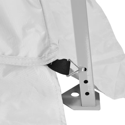 Outsunny Outdoor Garden Pop-up Gazebo Canopy Tent Sun Shade Event Shelter Folding with Adjustable Height, Mesh Screen Side Walls 3.5 M × 3.5 M Base / 3 M × 3 M Top, White 