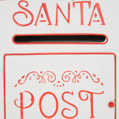 HOMCOM A5 Christmas Letter Postbox - White/Red 