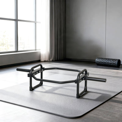 SPORTNOW Olympic Trap Bar, 2" Hex Barbell Bar with 300kg Capacity for Deadlifts, Shrugs, Squats and Farmer Walks 