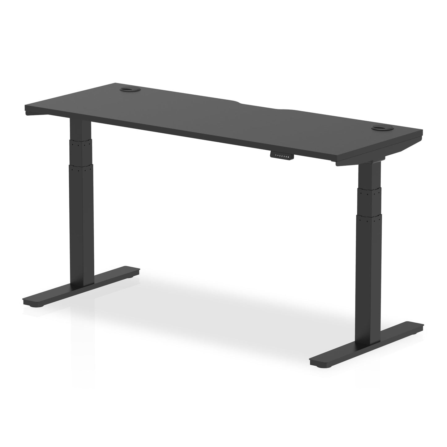 Air Height Adjustable Black Series Slimline Desk with Cable Ports