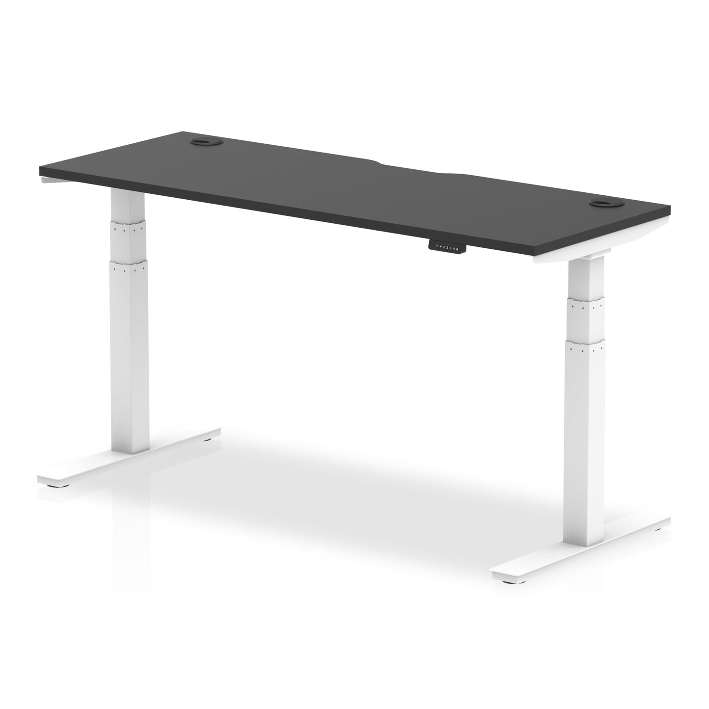 Air Height Adjustable Black Series Slimline Desk with Cable Ports