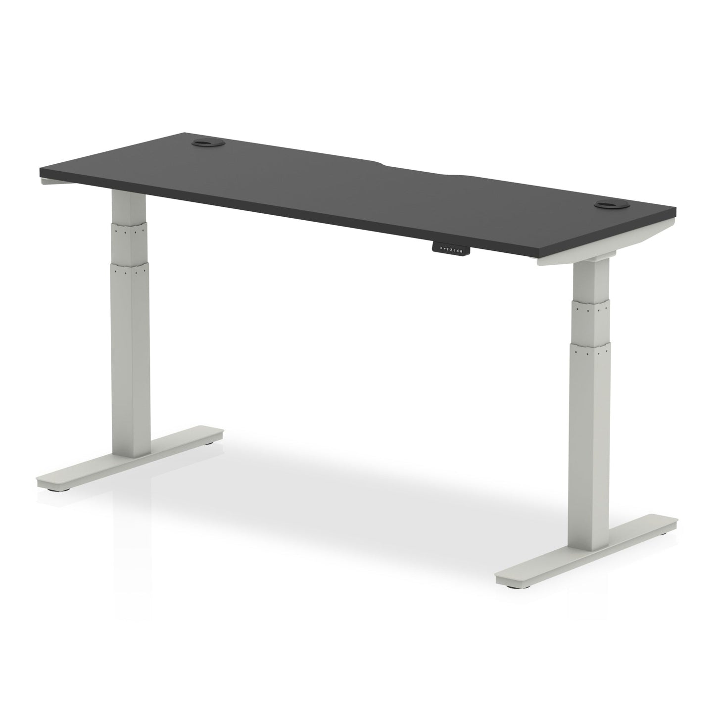 Air Height Adjustable Black Series Slimline Desk with Cable Ports