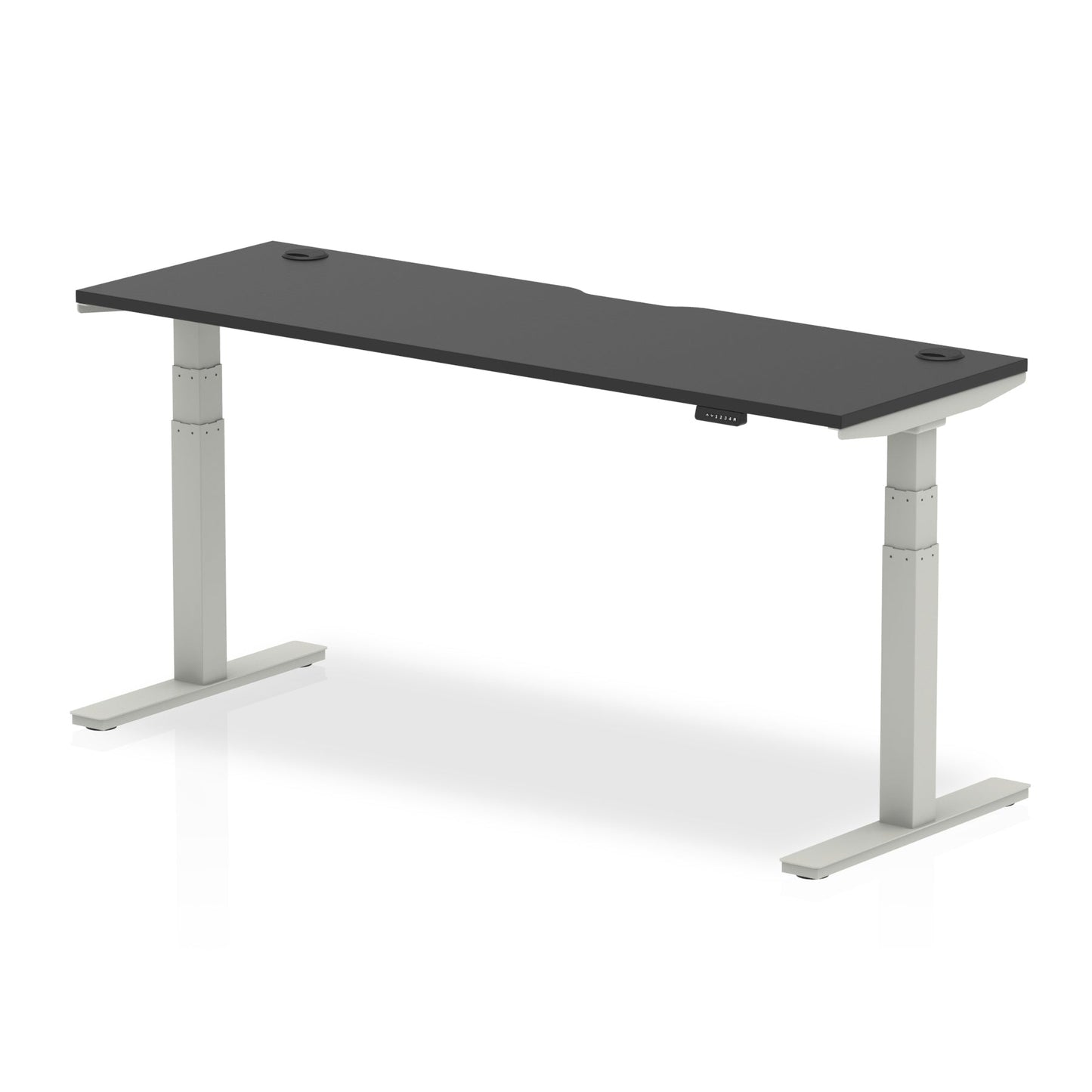 Air Height Adjustable Black Series Slimline Desk with Cable Ports