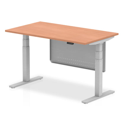 Air Height Adjustable Desk without Cable Ports with Steel Modesty Panel