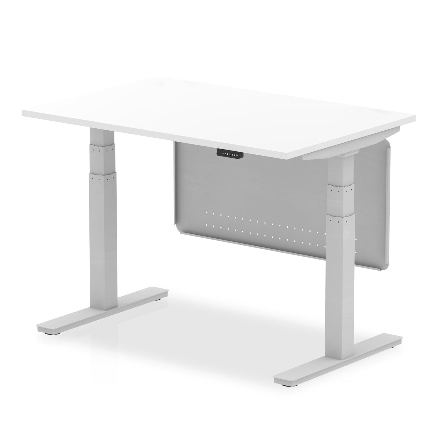 Air Height Adjustable Desk without Cable Ports with Steel Modesty Panel