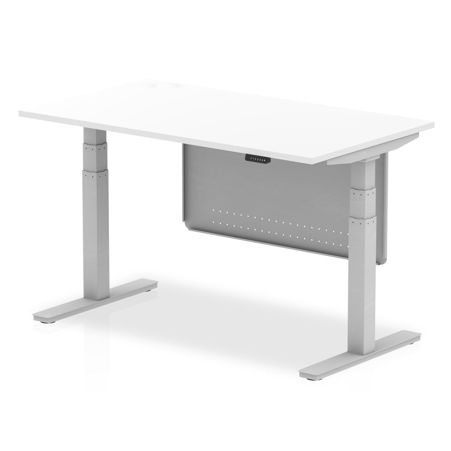 Air Height Adjustable Desk without Cable Ports with Steel Modesty Panel