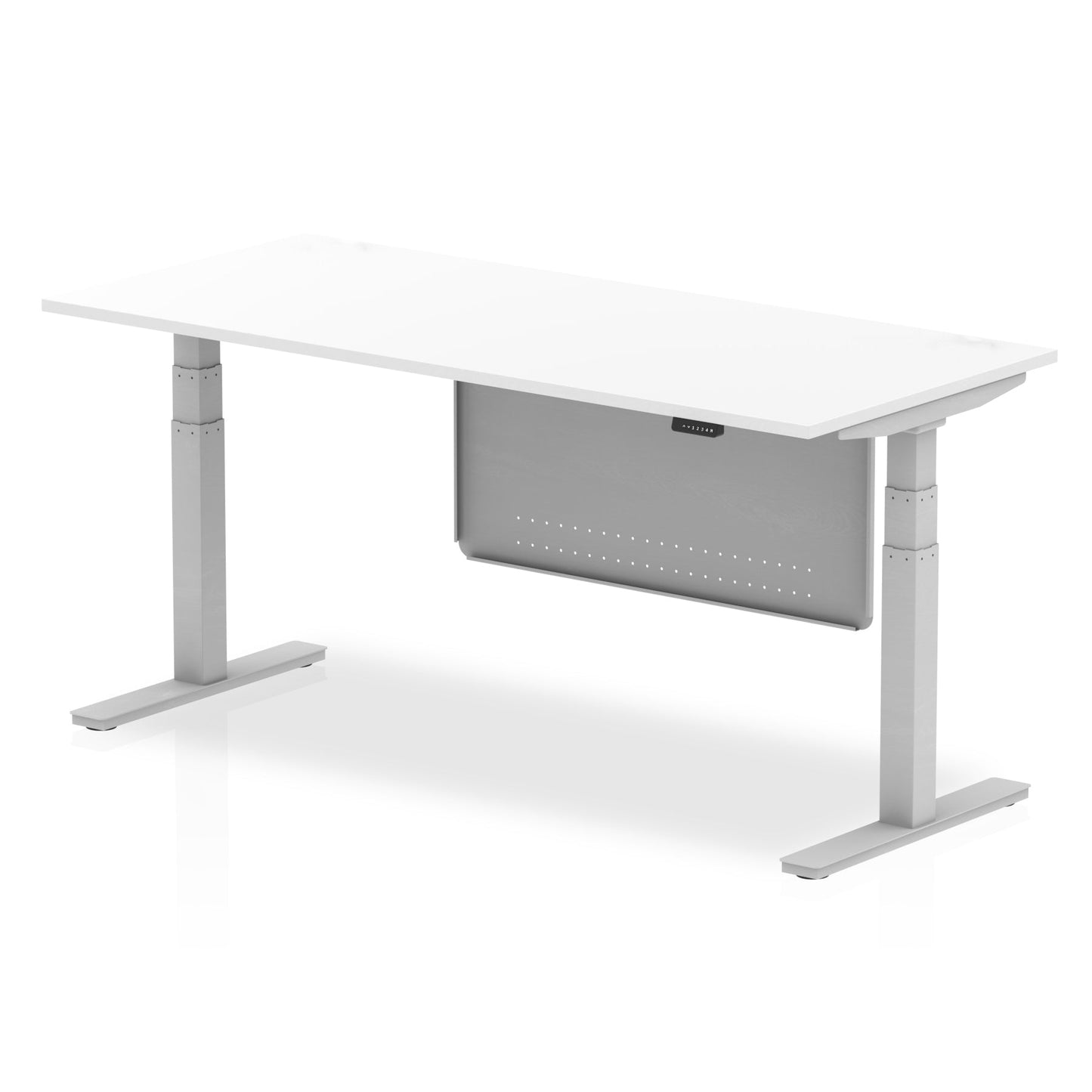 Air Height Adjustable Desk without Cable Ports with Steel Modesty Panel