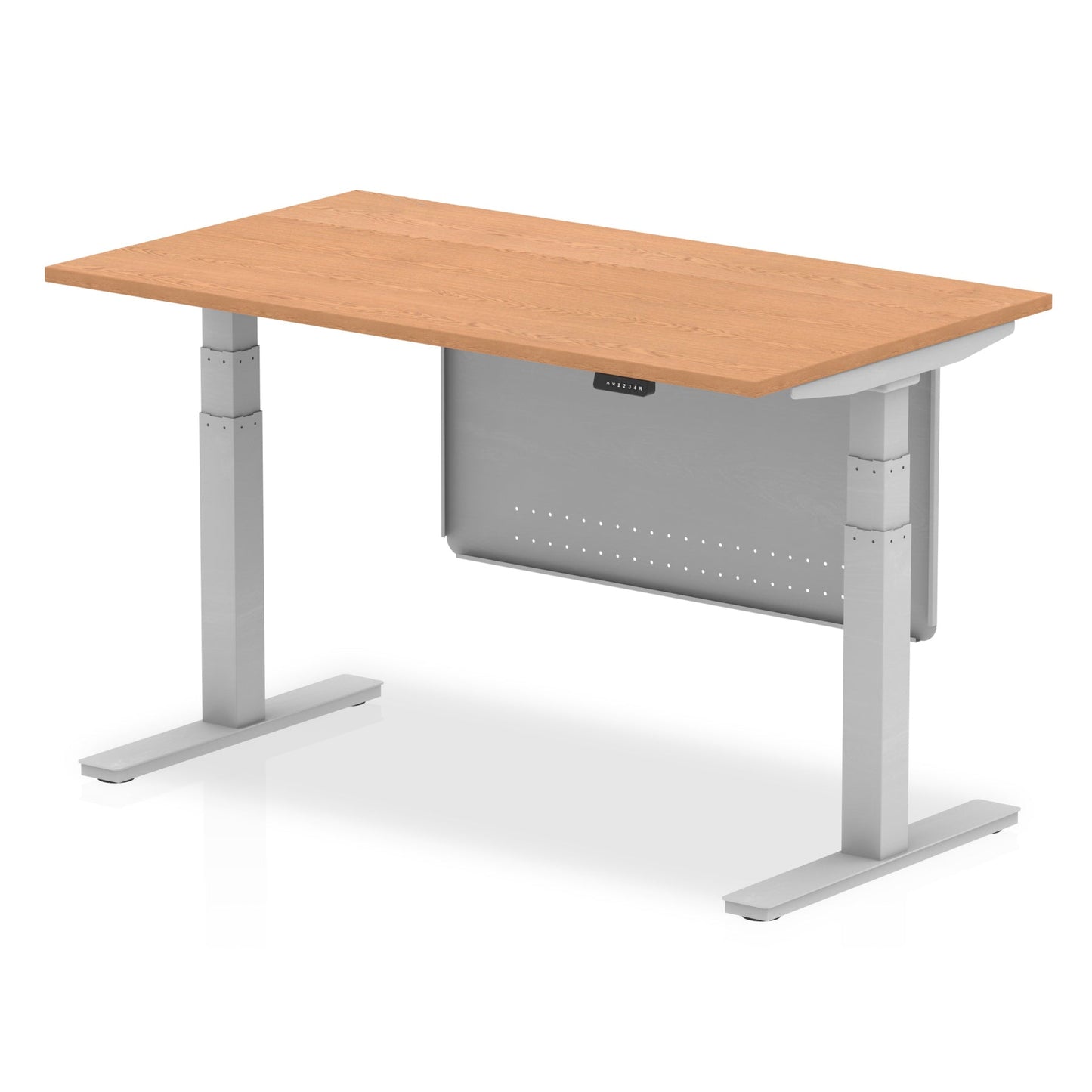 Air Height Adjustable Desk without Cable Ports with Steel Modesty Panel