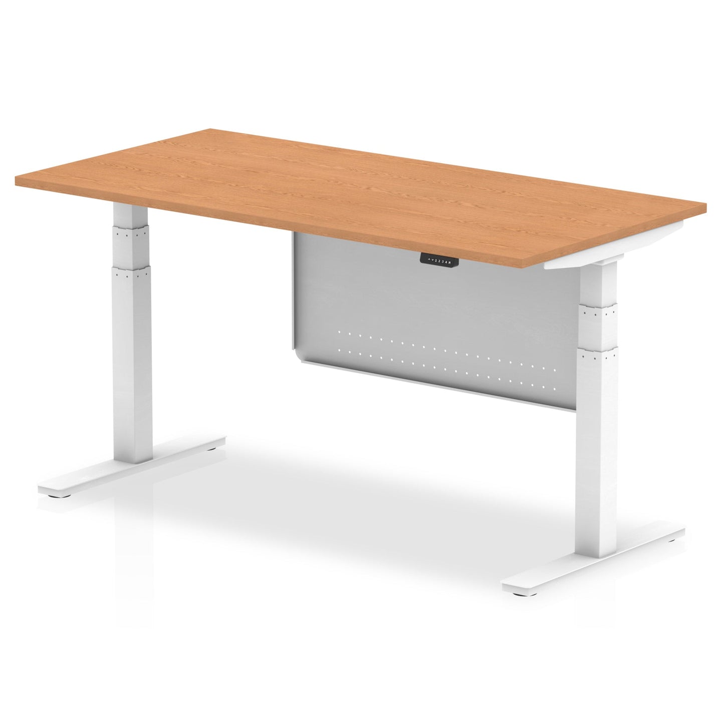 Air Height Adjustable Desk without Cable Ports with Steel Modesty Panel