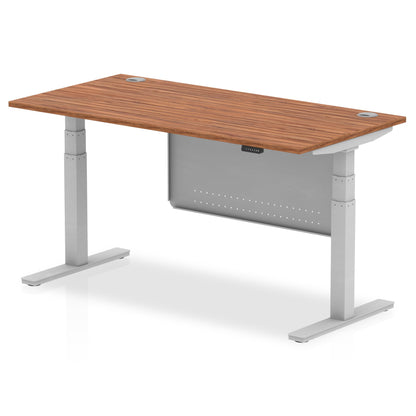 Air Height Adjustable Desk With Cable Ports With Steel Modesty Panel