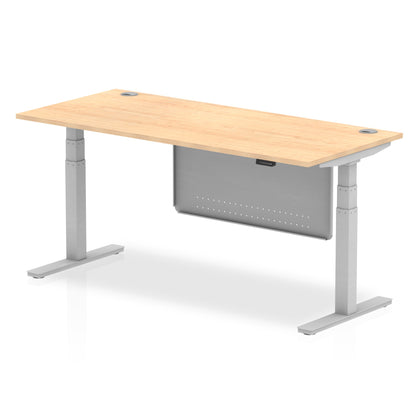 Air Height Adjustable Desk With Cable Ports With Steel Modesty Panel