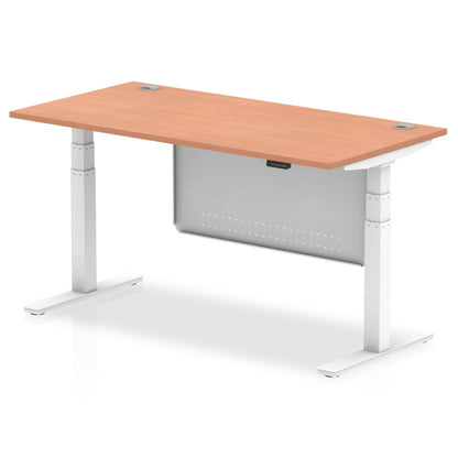 Air Height Adjustable Desk without Cable Ports with Steel Modesty Panel