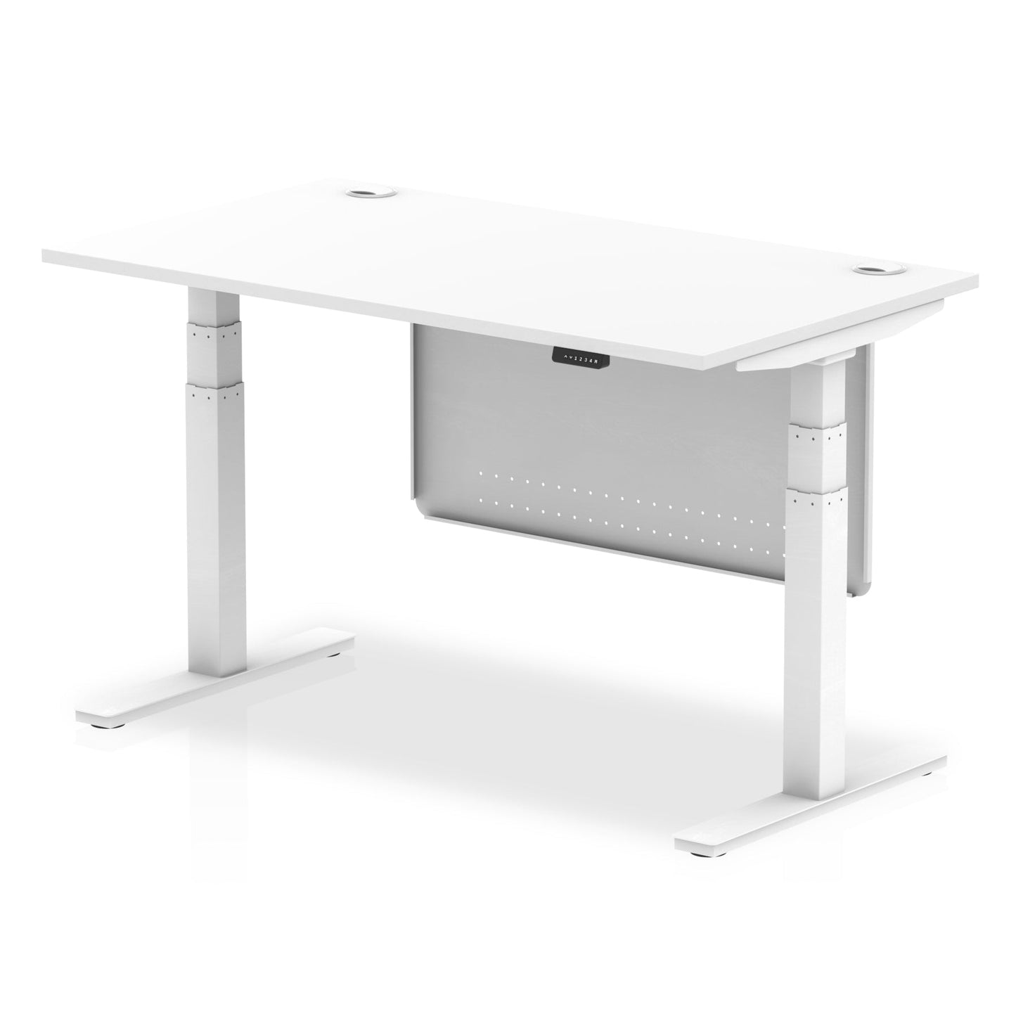 Air Height Adjustable Desk without Cable Ports with Steel Modesty Panel