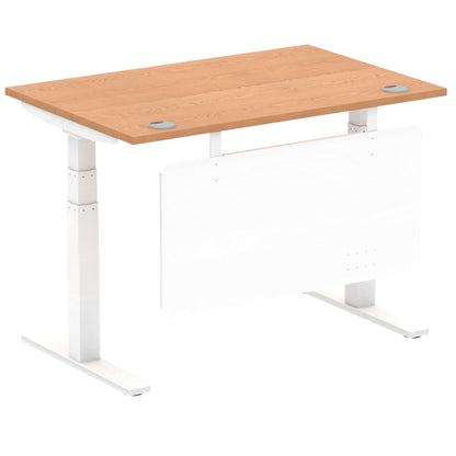 Air Height Adjustable Desk without Cable Ports with Steel Modesty Panel