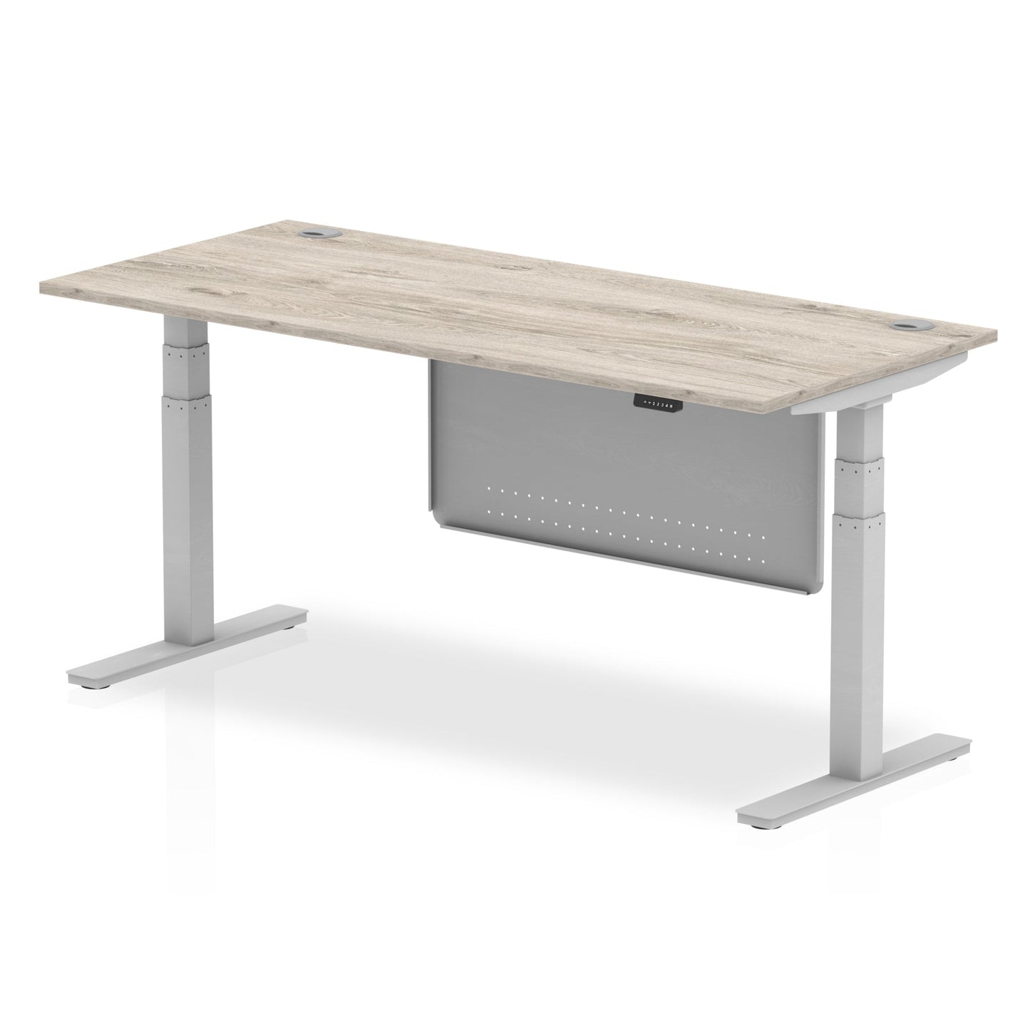 Air Height Adjustable Desk without Cable Ports with Steel Modesty Panel