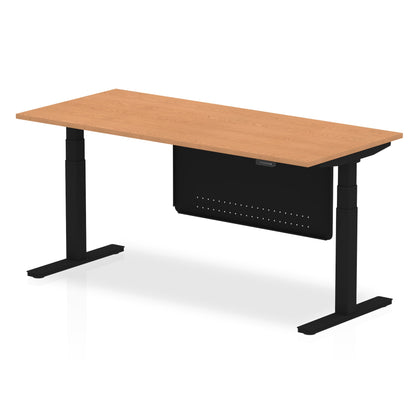 Air Height Adjustable Desk without Cable Ports with Steel Modesty Panel