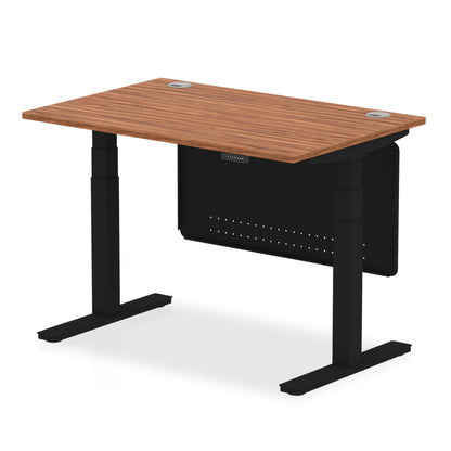 Air Height Adjustable Desk With Cable Ports With Steel Modesty Panel