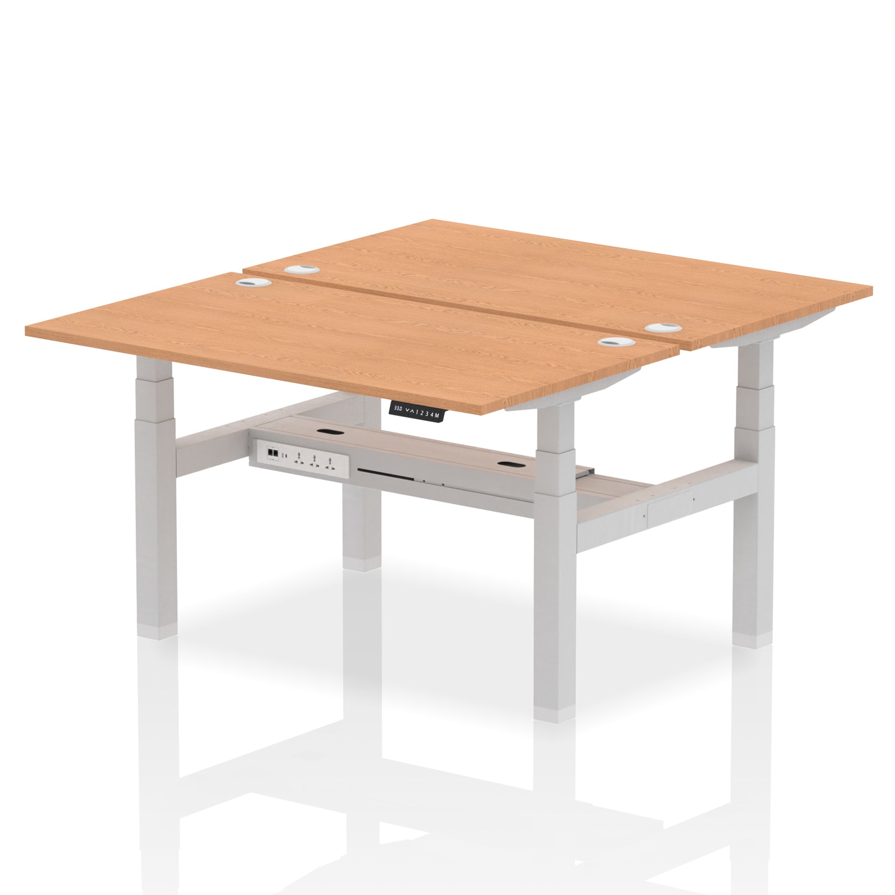 Air Back-to-Back Height Adjustable Bench Desk - 2 Person