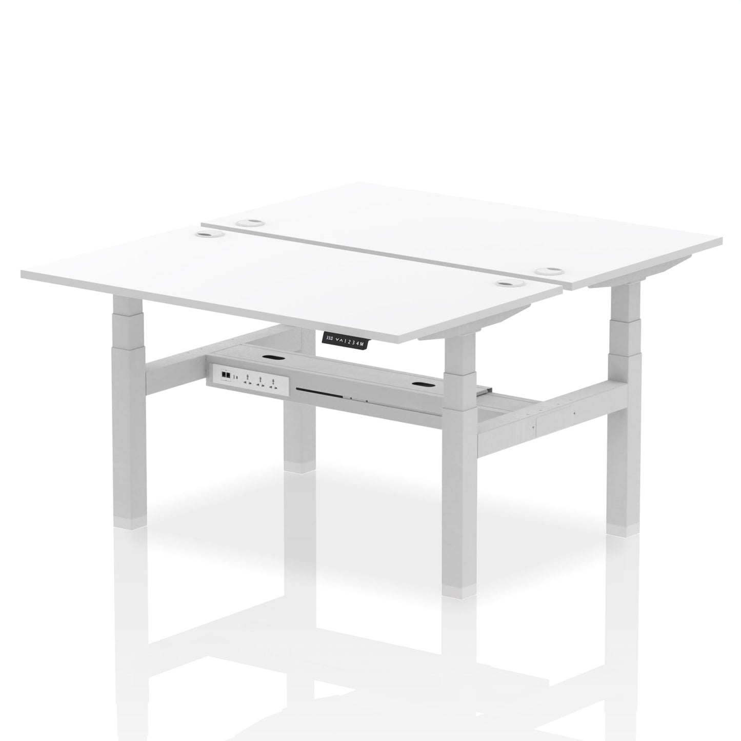 Air Back-to-Back Height Adjustable Bench Desk - 2 Person