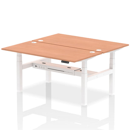 Air Back-to-Back Height Adjustable Bench Desk - 2 Person