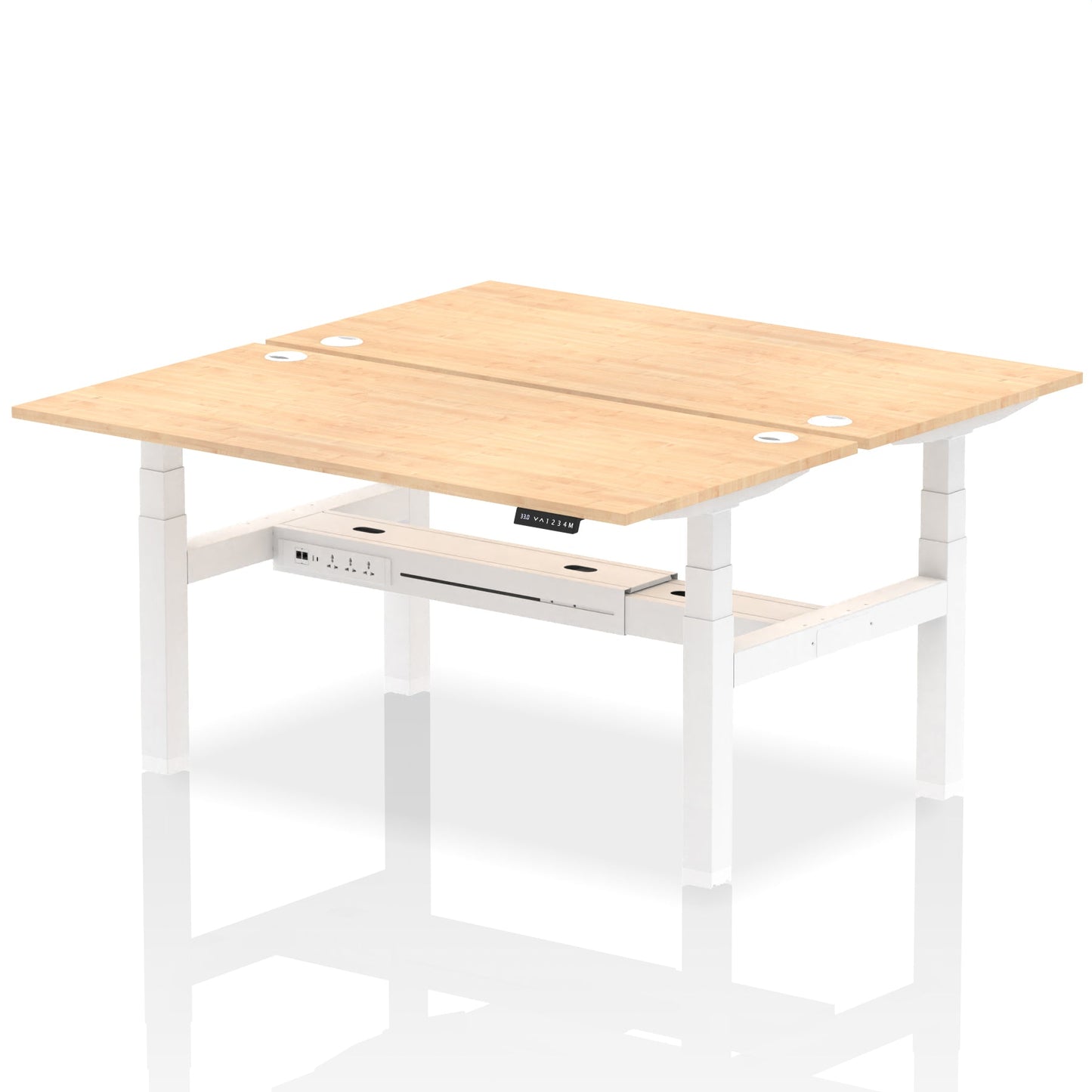 Air Back-to-Back Height Adjustable Bench Desk - 2 Person