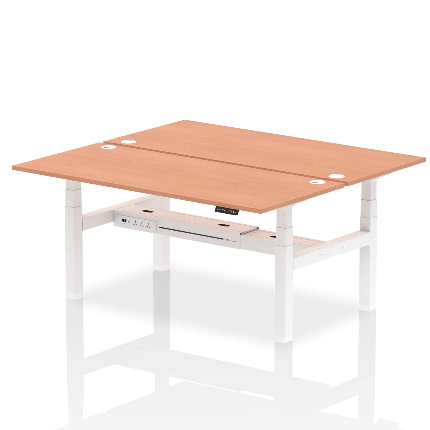 Air Back-to-Back Height Adjustable Bench Desk - 2 Person