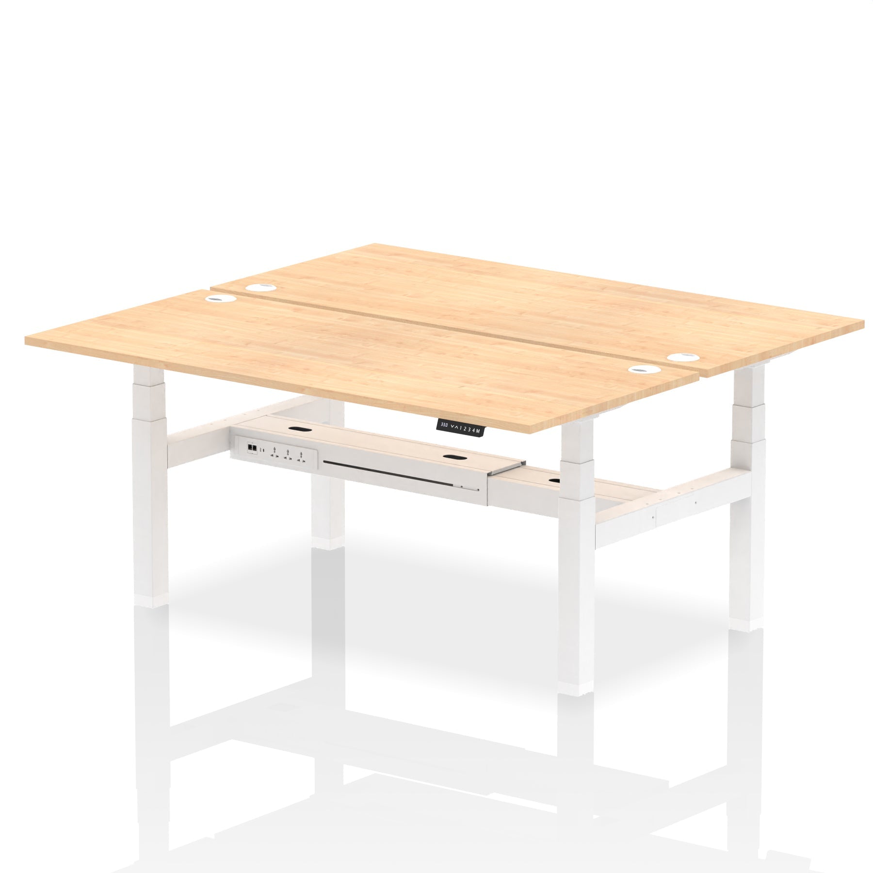 Air Back-to-Back Height Adjustable Bench Desk - 2 Person