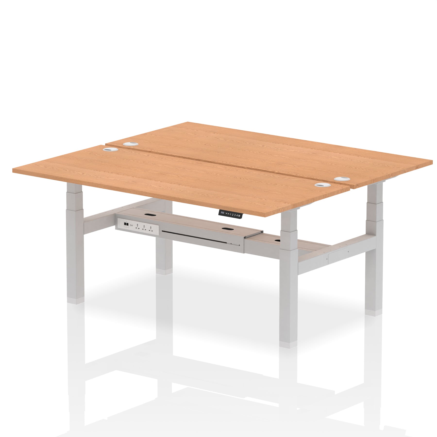 Air Back-to-Back Height Adjustable Bench Desk - 2 Person