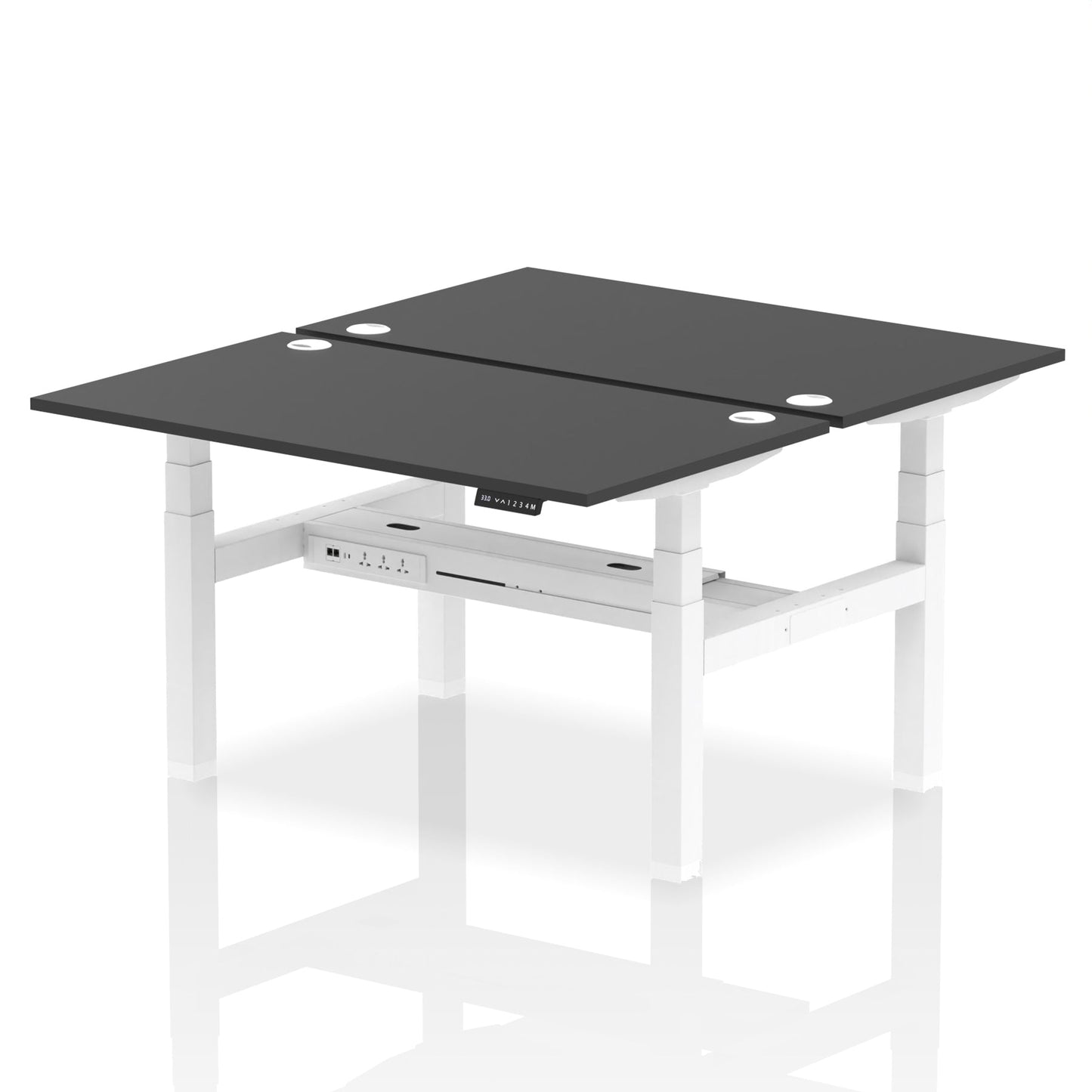 Air Back-to-Back Height Adjustable Bench Desk - 2 Person