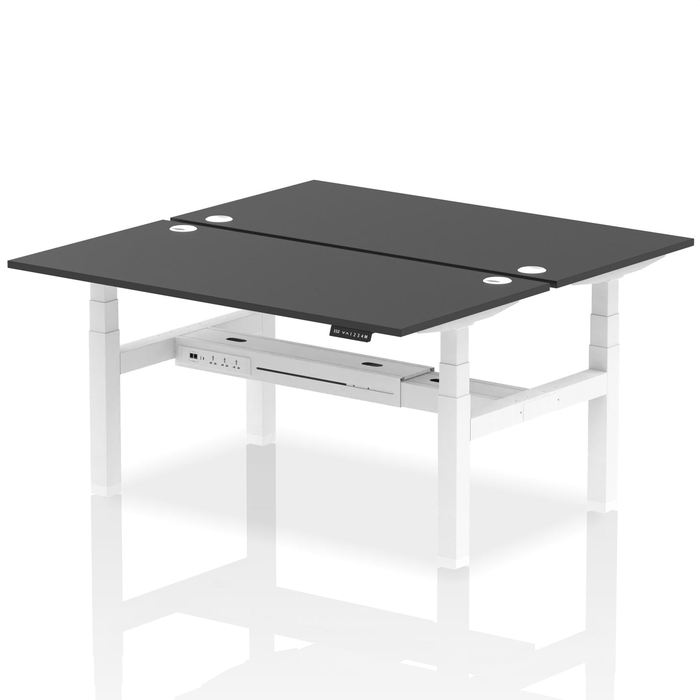 Air Back-to-Back Height Adjustable Bench Desk - 2 Person