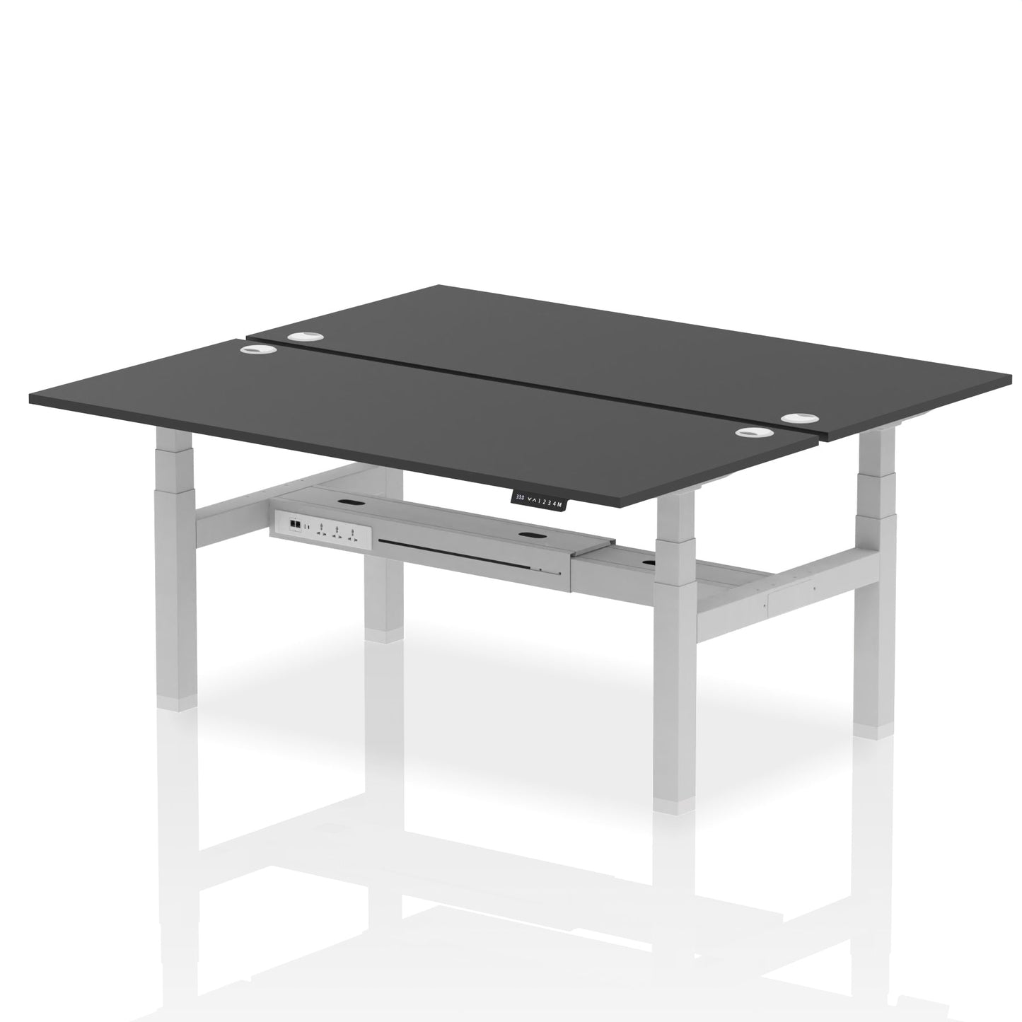 Air Back-to-Back Height Adjustable Bench Desk - 2 Person