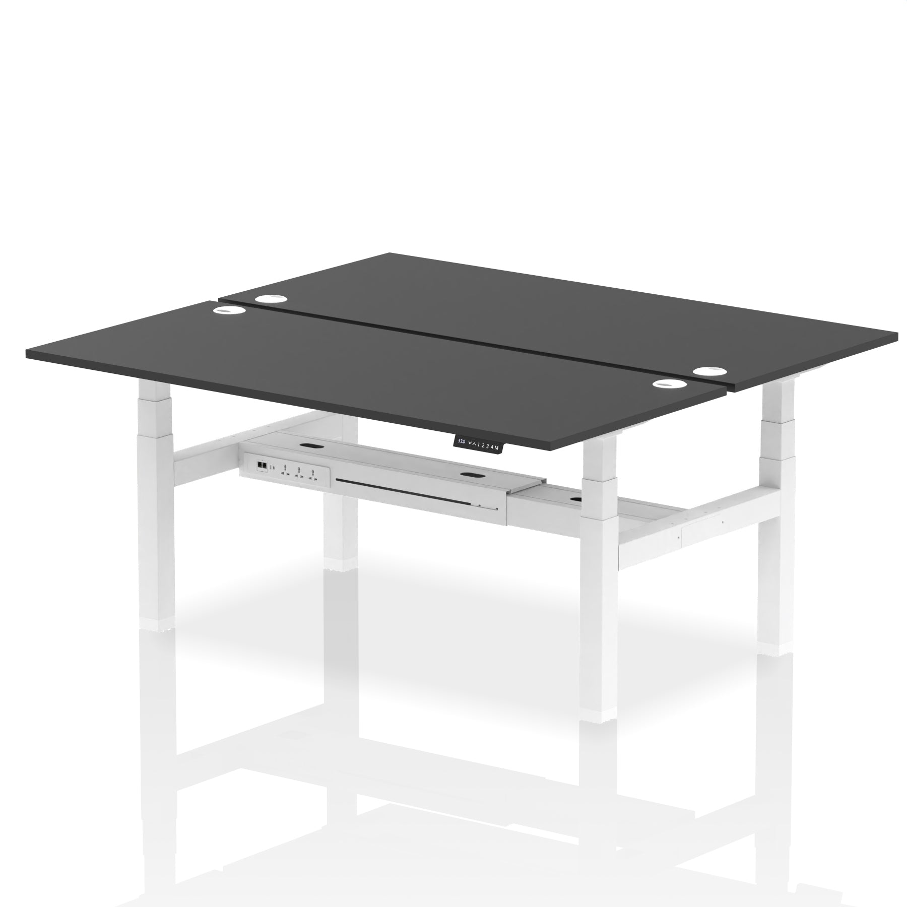 Air Back-to-Back Height Adjustable Bench Desk - 2 Person