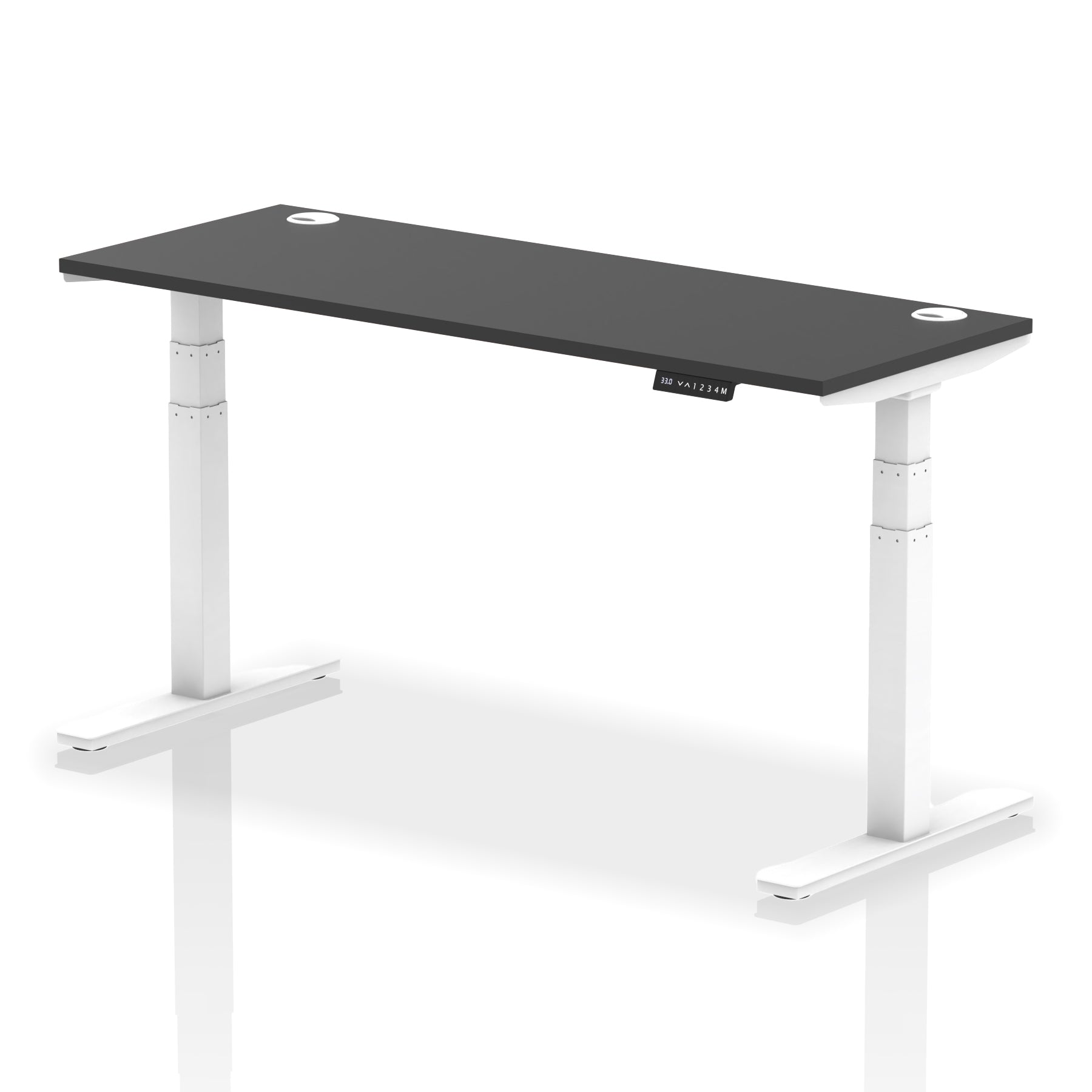 Air Height Adjustable Slimline Desk With Cable Ports