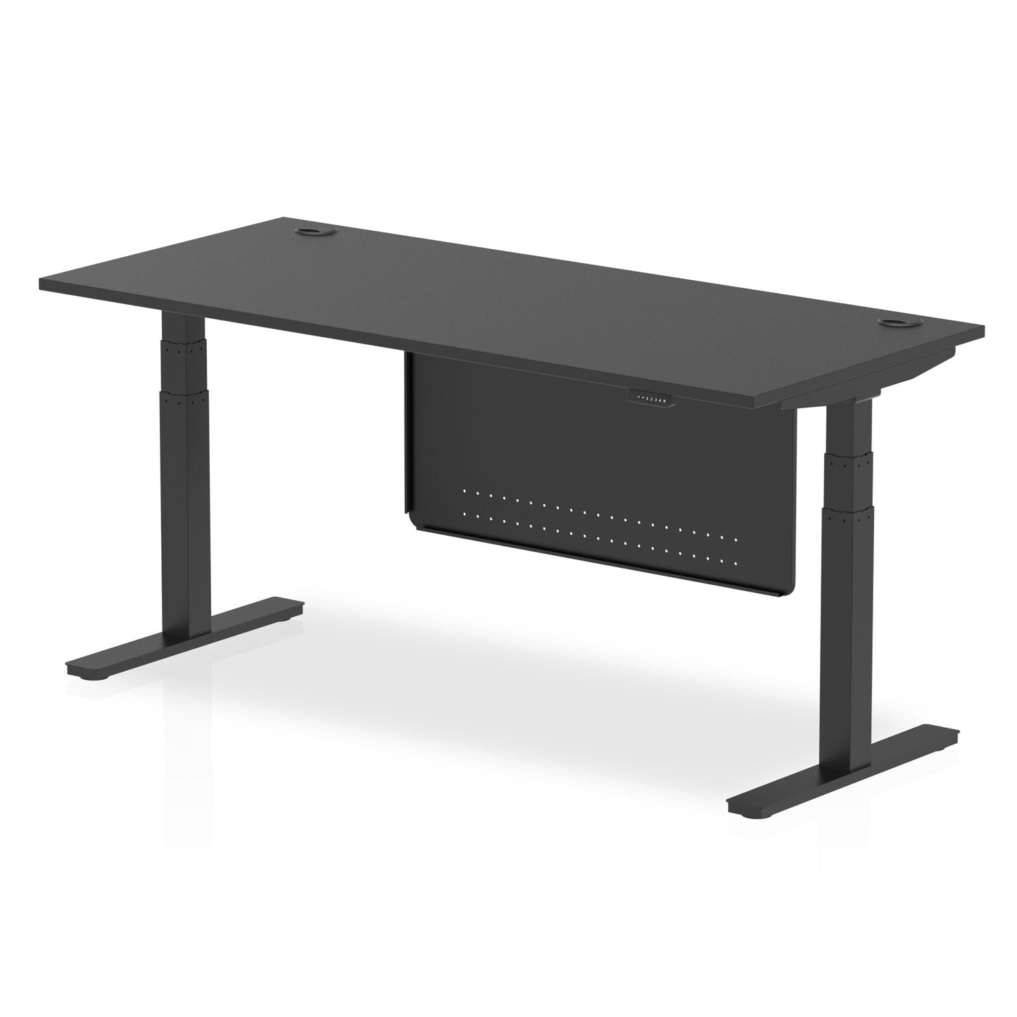 Air Height Adjustable Desk With Cable Ports With Steel Modesty Panel