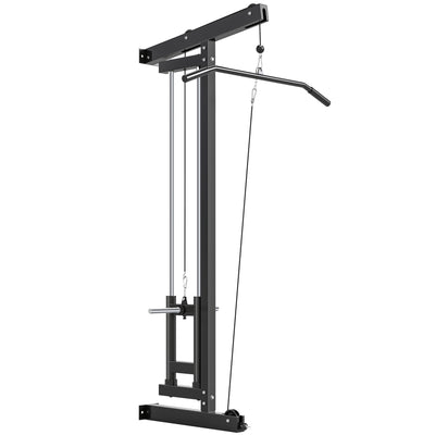 SPORTNOW Wall Mounted Lat Pull Down Machine, Crossover Cable Machine with High & Low Pulleys for Home Gym Full Body Workout 