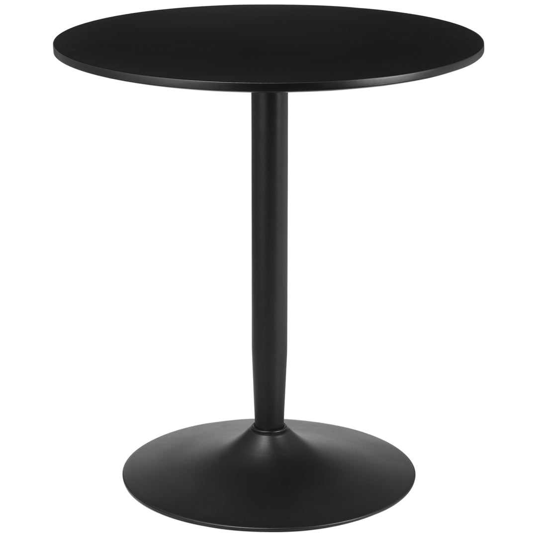 HOMCOM 75H x Φ70cm Two-Person Minimalistic Dining Table - Black 