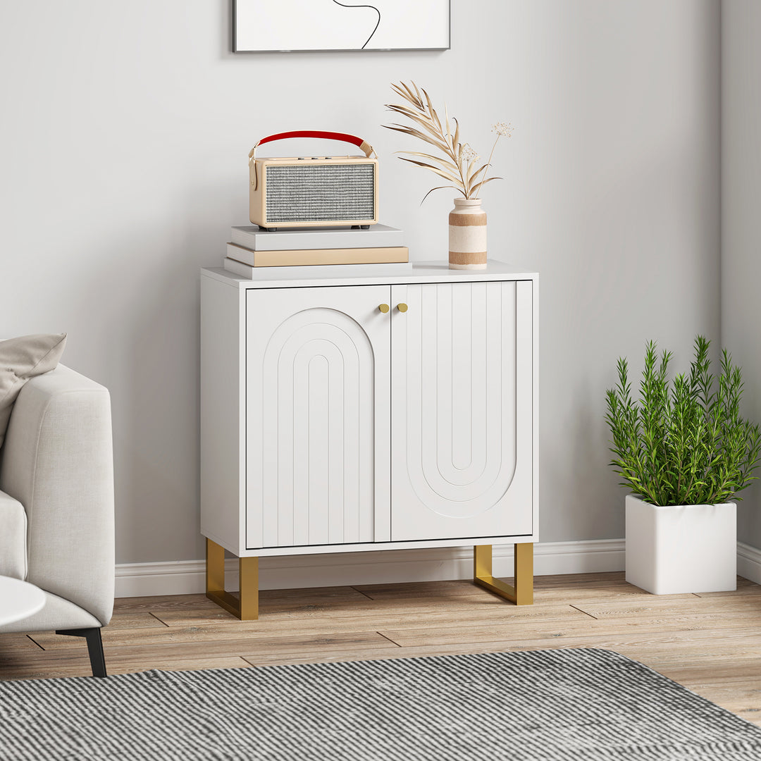 HOMCOM 2-Door Sideboard Storage Cabinet - White 