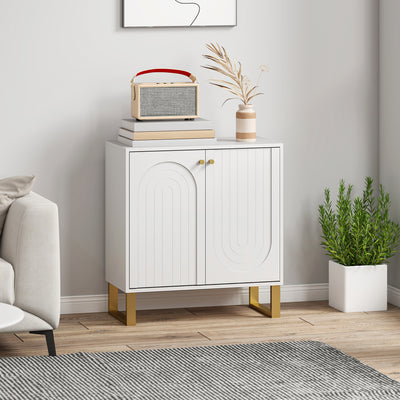 HOMCOM 2-Door Sideboard Storage Cabinet - White 