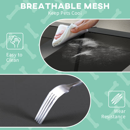 PawHut Cooling Raised Pet Bed w/ Washable Breathable Mesh, for Large Dogs, 106 x 76 x 94cm - Light Grey 