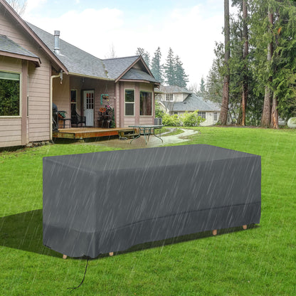 Outsunny Rectangular Patio Furniture Cover for 3 Seater Sofa Bistro Set, Water UV Resistant Protection 600D Oxford Fabric Rattan Lounge Clean Cover, 190 x 72 x 76cm 