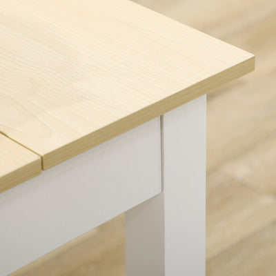 HOMCOM Dining Table for 4 to 6, Modern Kitchen Table with Wood Effect Tabletop, Thick Legs, 120cm, Oak Wood Grain 