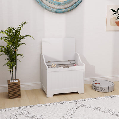 HOMCOM 61L Home Storage Chest - White 