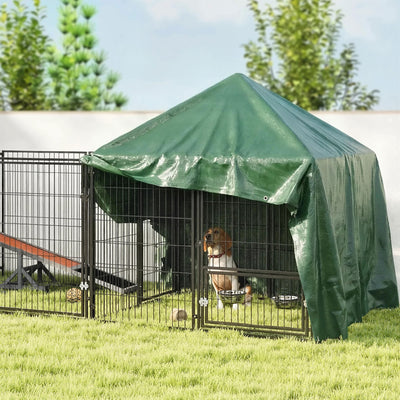 Outsunny 3 x 4m Waterproof Tarpaulin, 90GSM Tear-Resistant PE Tarp with Reinforced Grommets, UV Protected Cover 